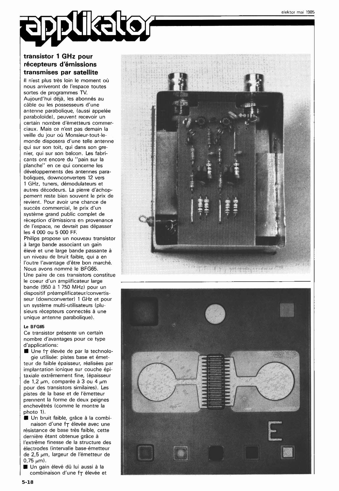 applikator: transistor 1 GHz