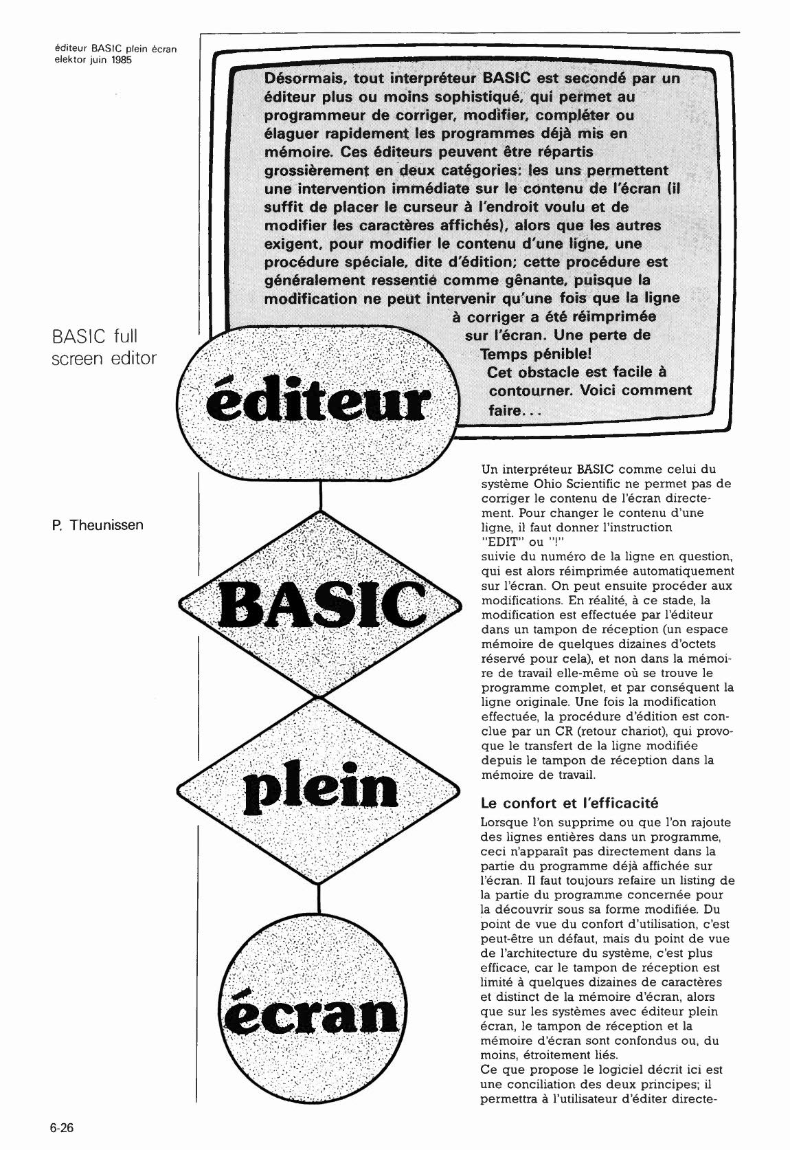 éditeur BASIC plein écran