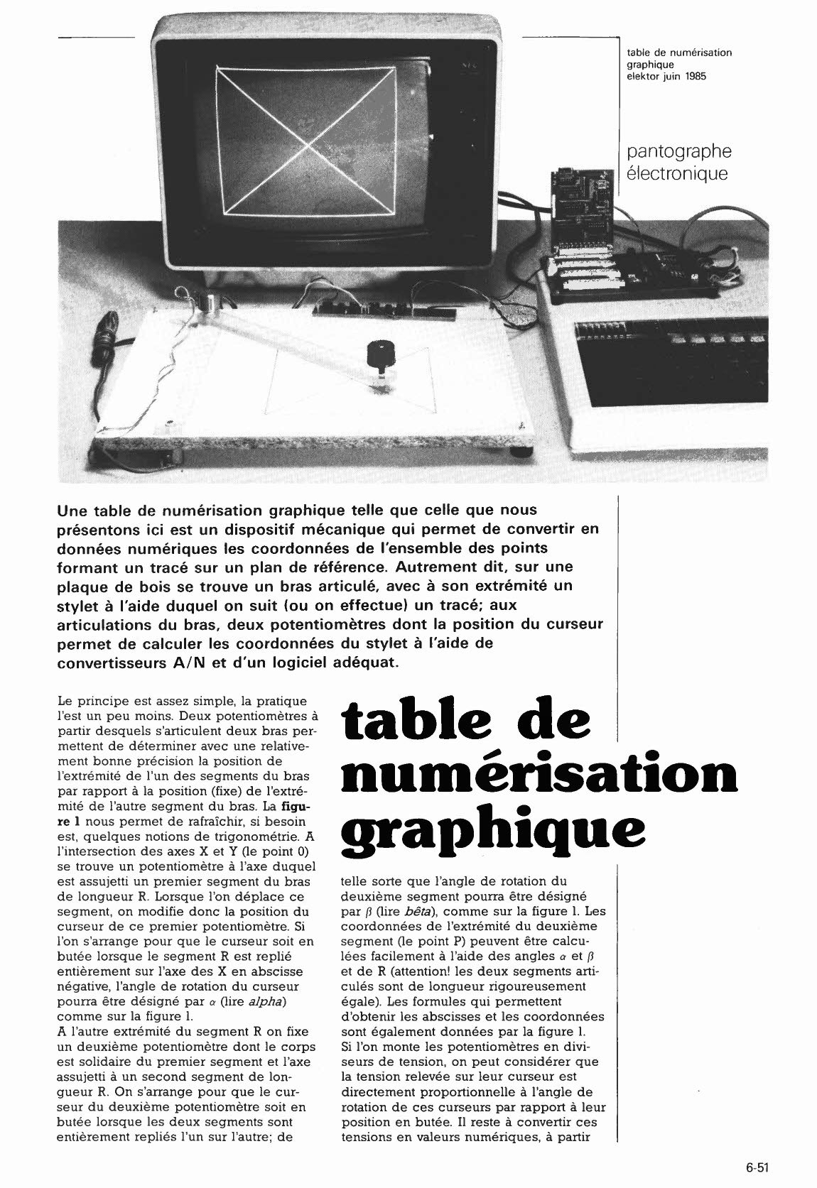 table de numérisation graphique