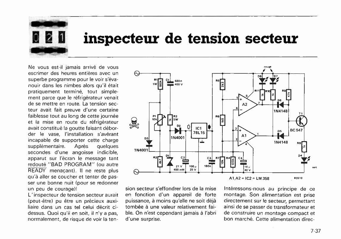 inspecteur de tension secteur