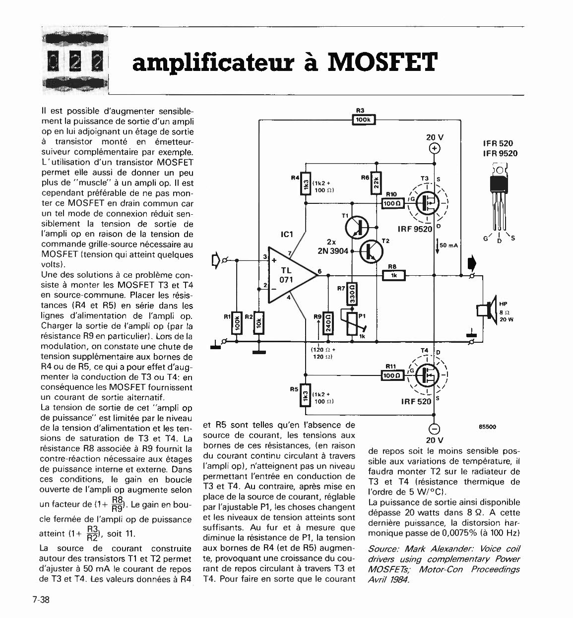amplificateur à MOSFET