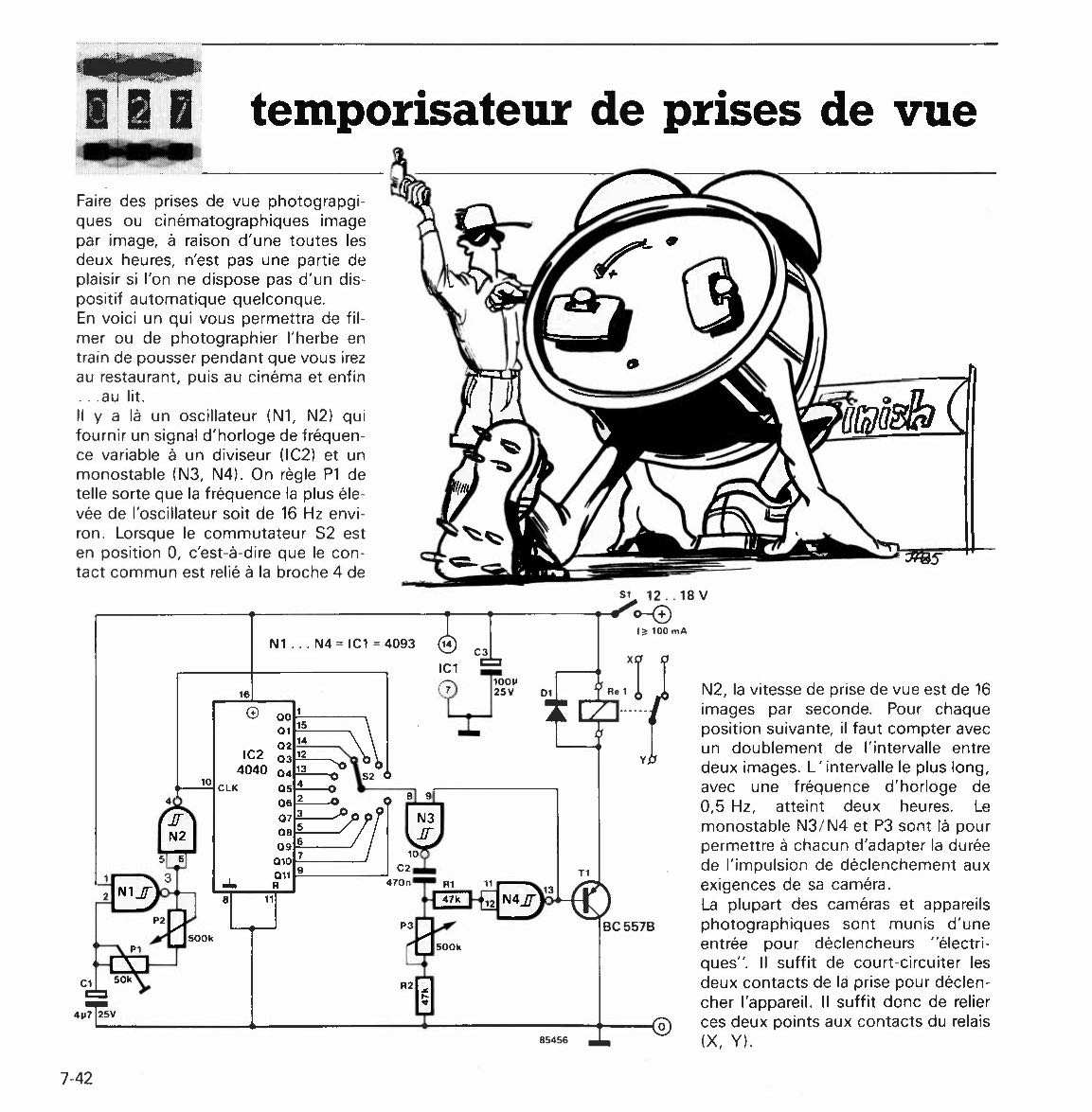 temporisateur de prises de vue