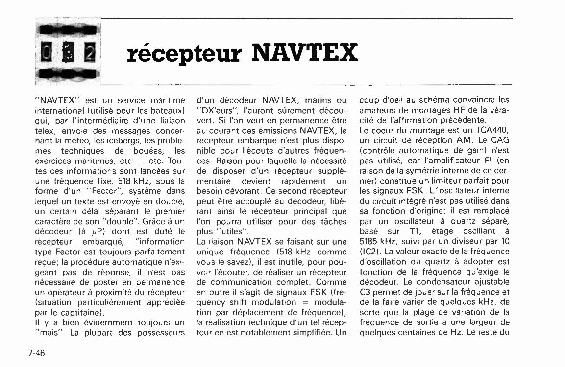 récepteur NAVTEX
