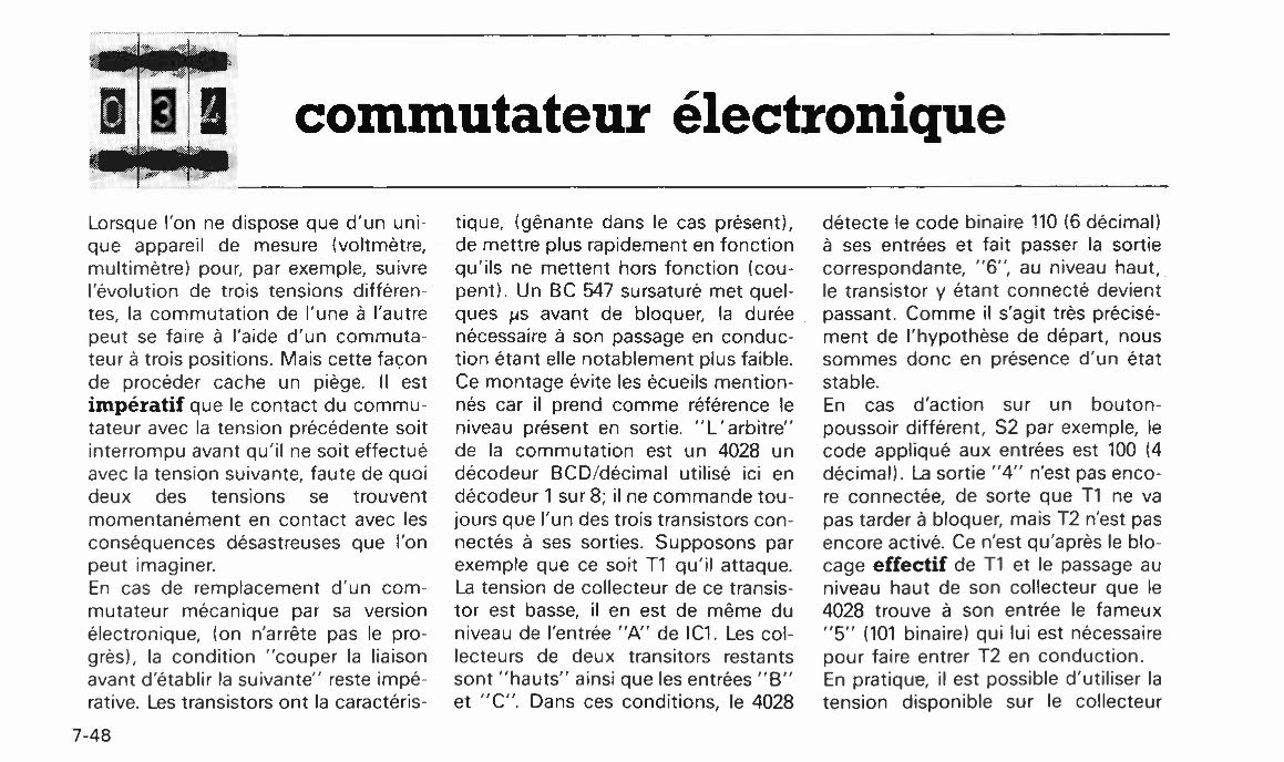 commutateur électronique