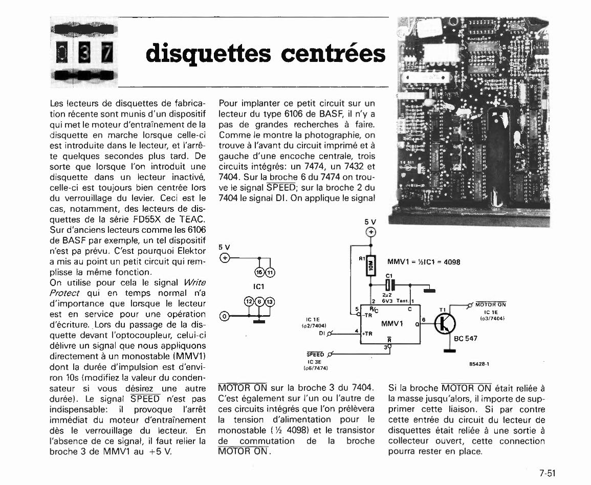 disquettes centrées