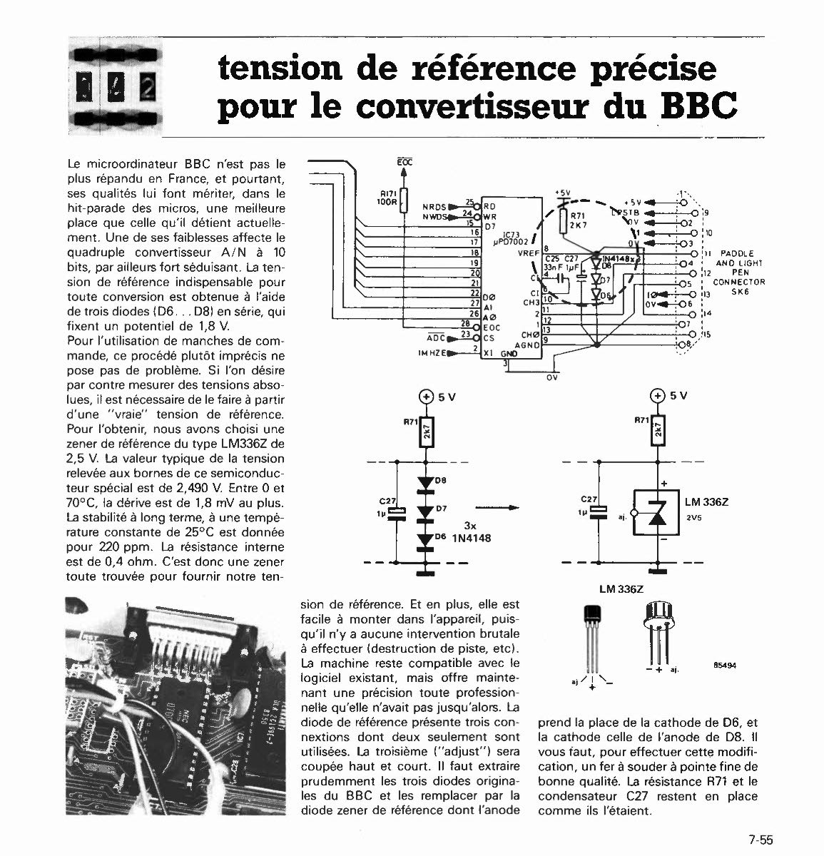 tension de référence précise pour le convertisseur du BBC