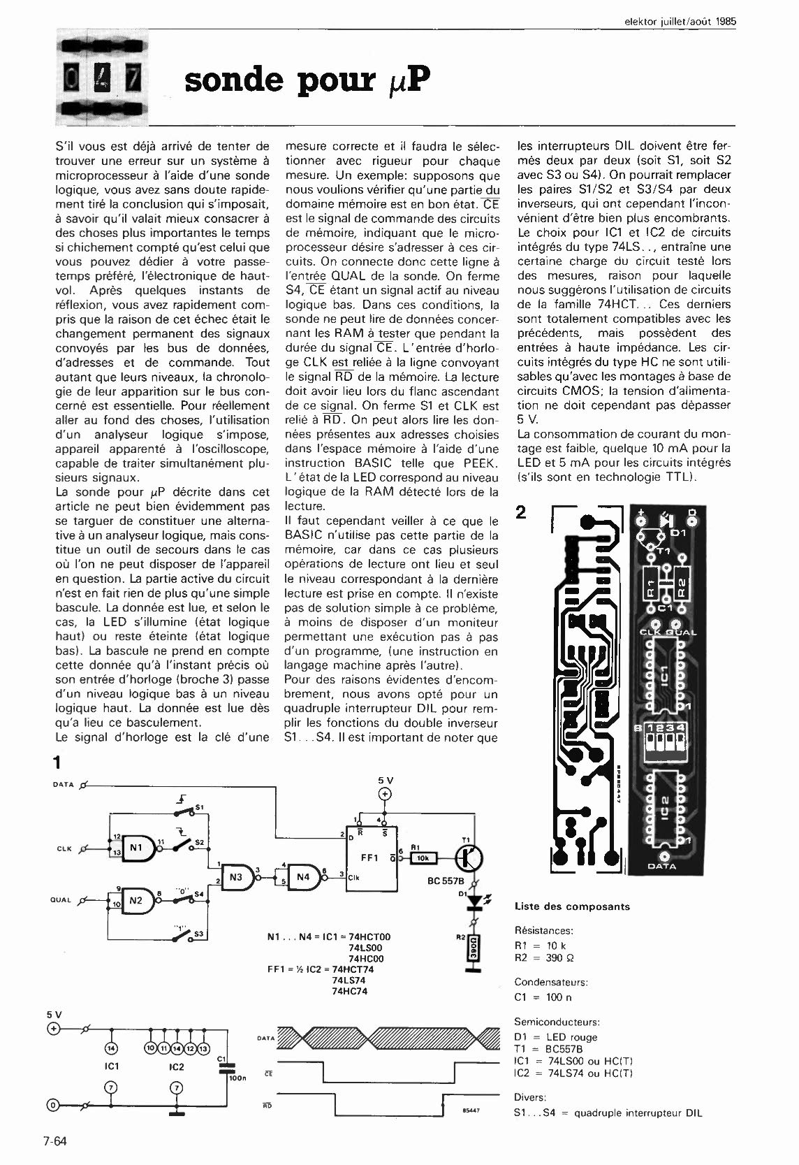 sonde pour μP