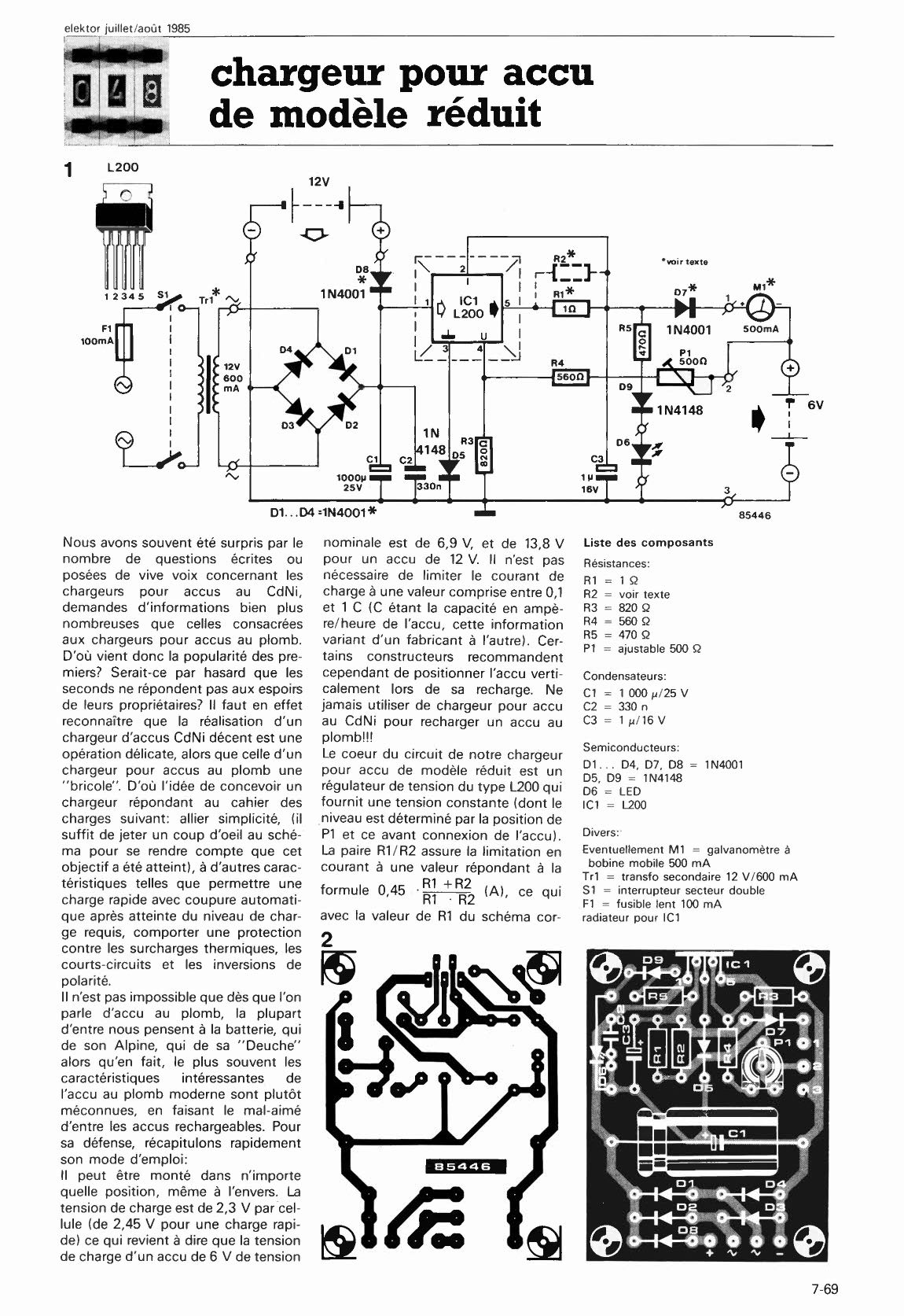 chargeur pour accu de modèle réduit