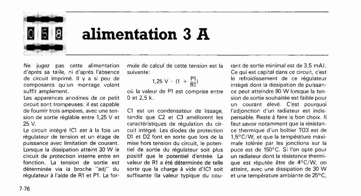 alimentation 3 A