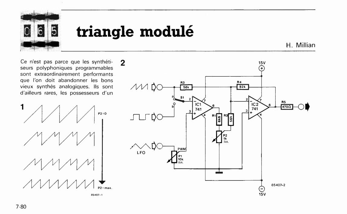 triangle modulé.