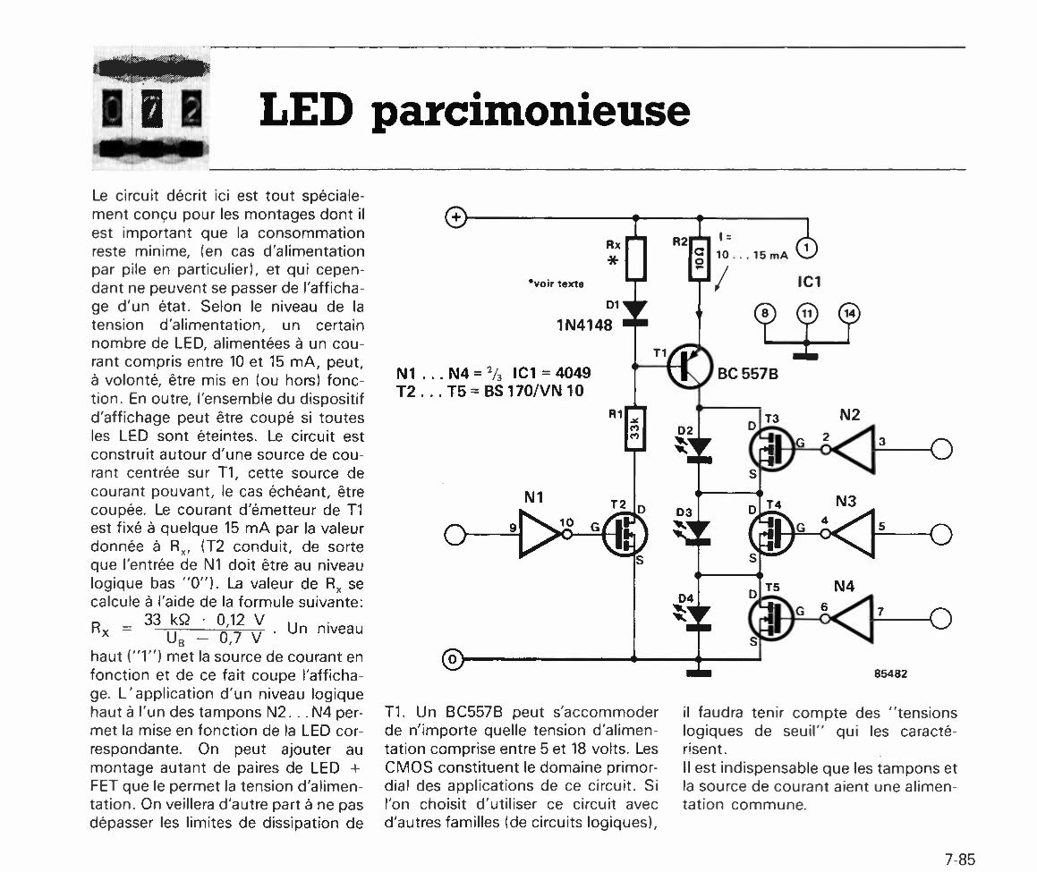 LED parcimonieuse