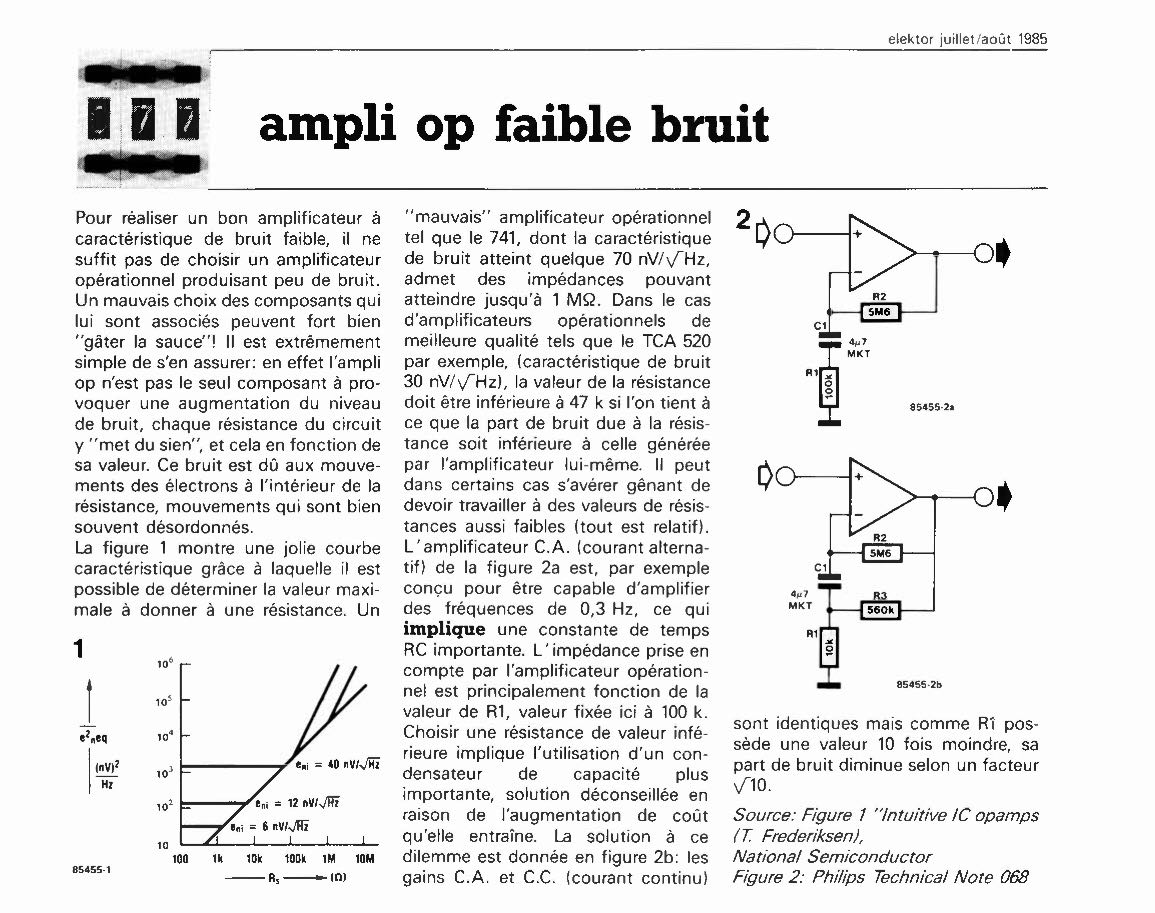 ampli op faible bruit