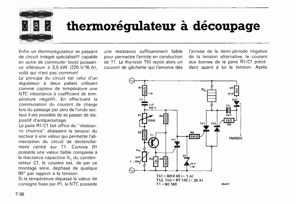 thermorégulateur à découpage