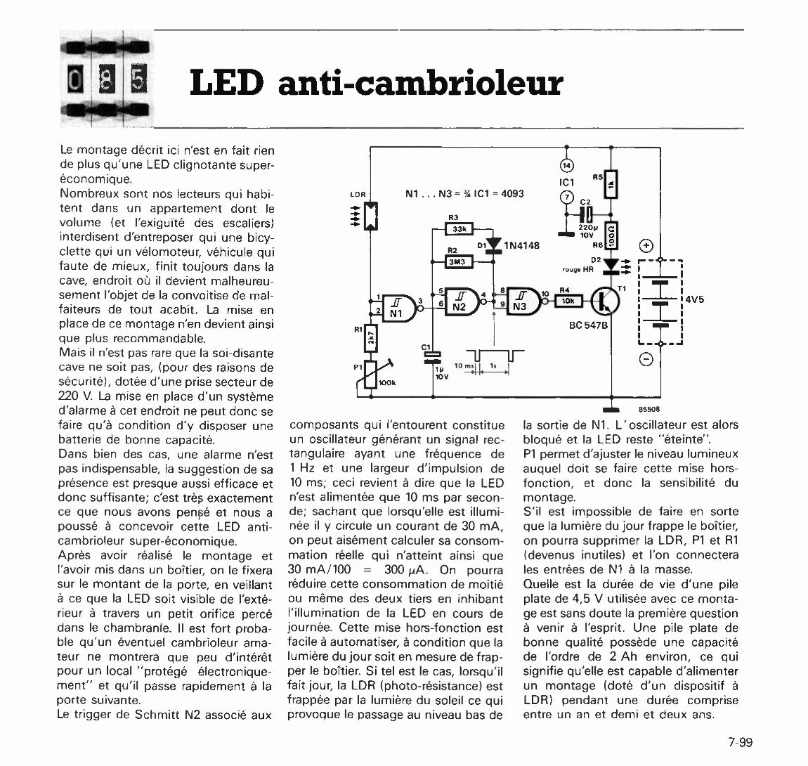 LED anti -cambrioleur