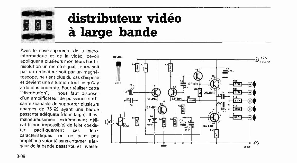 distributeur vidéo à large bande