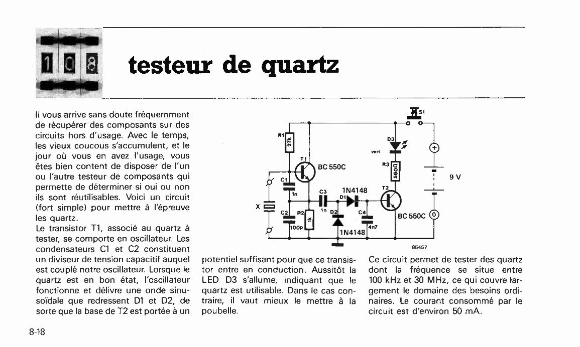 testeur de quartz