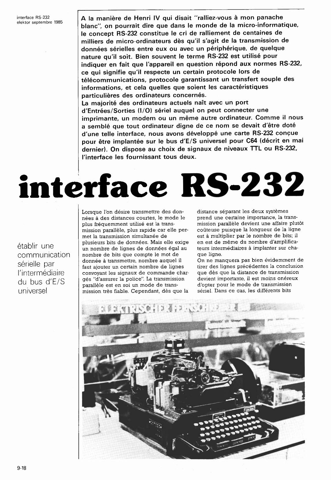 interface RS232
