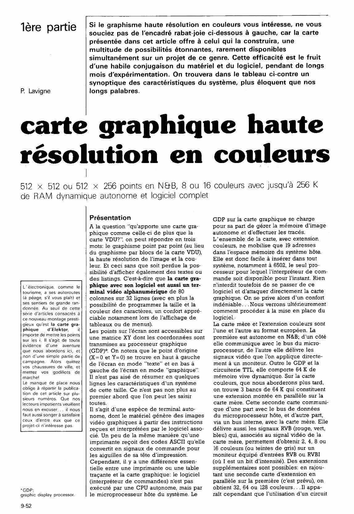 carte graphique haute résolution en couleurs (1ère partie)