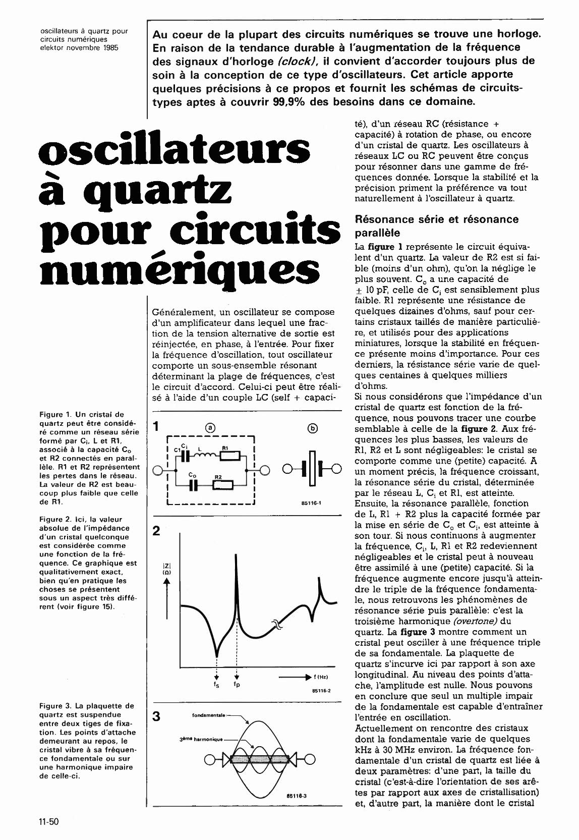 oscillateurs à quartz pour circuits numériques