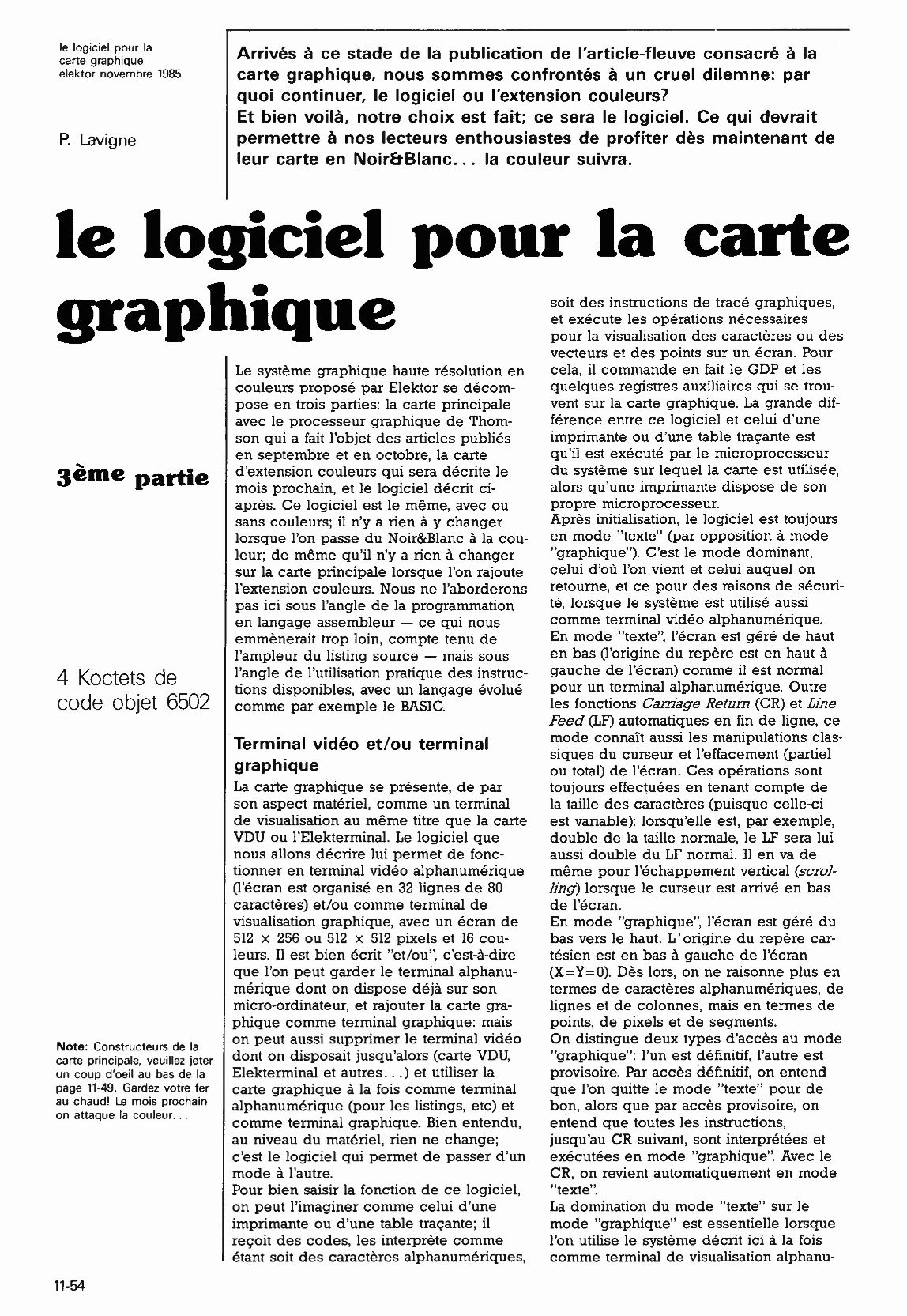 le logiciel pour la carte graphique (3ème partie)