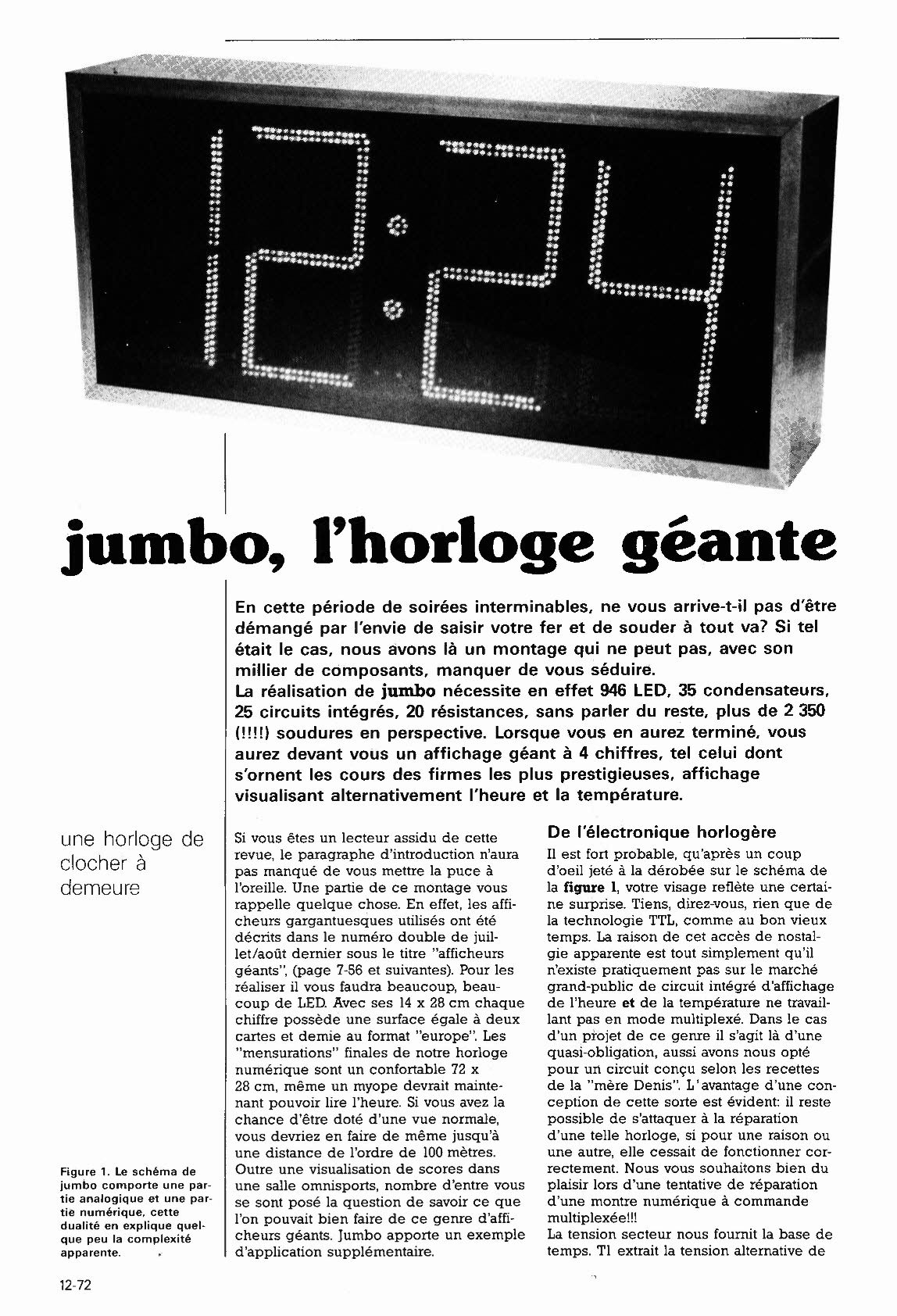 jumbo, l`horloge géante