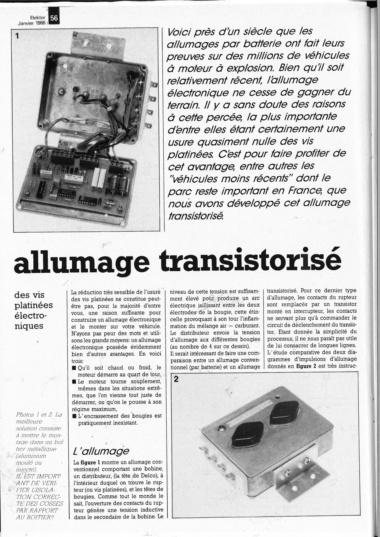 Allumage transistorisé