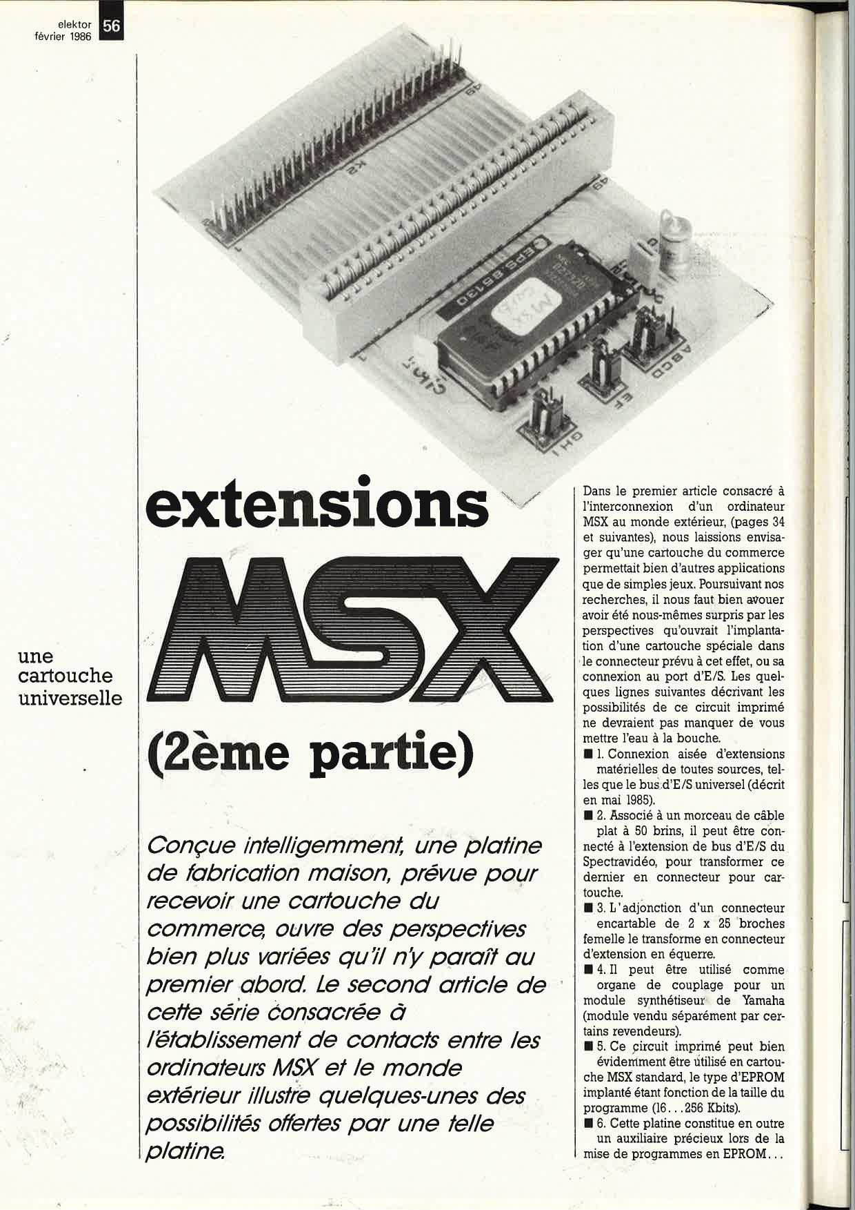 Extensions MSX: une cartouche universelle.
