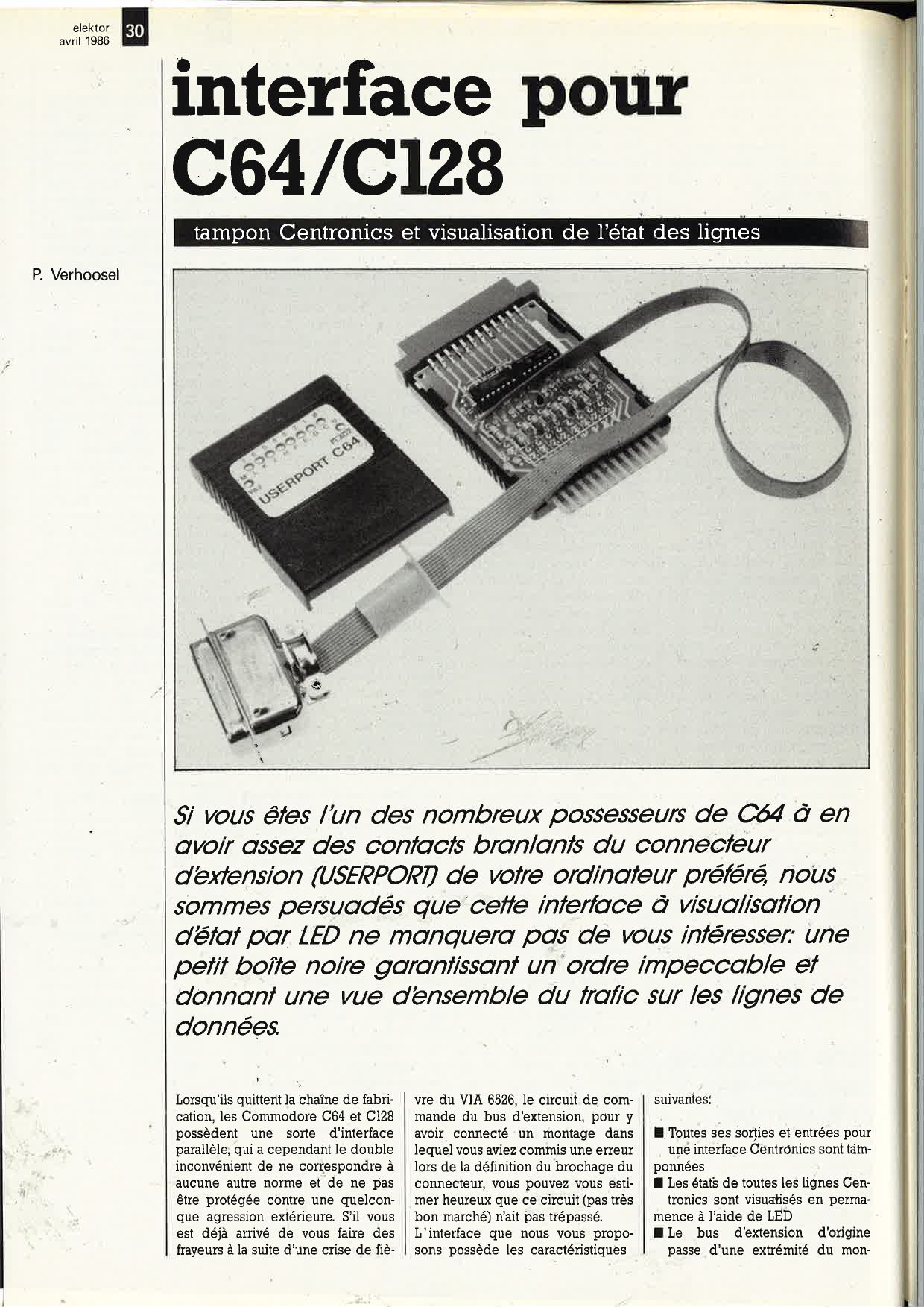 Interface pour C64 / C128