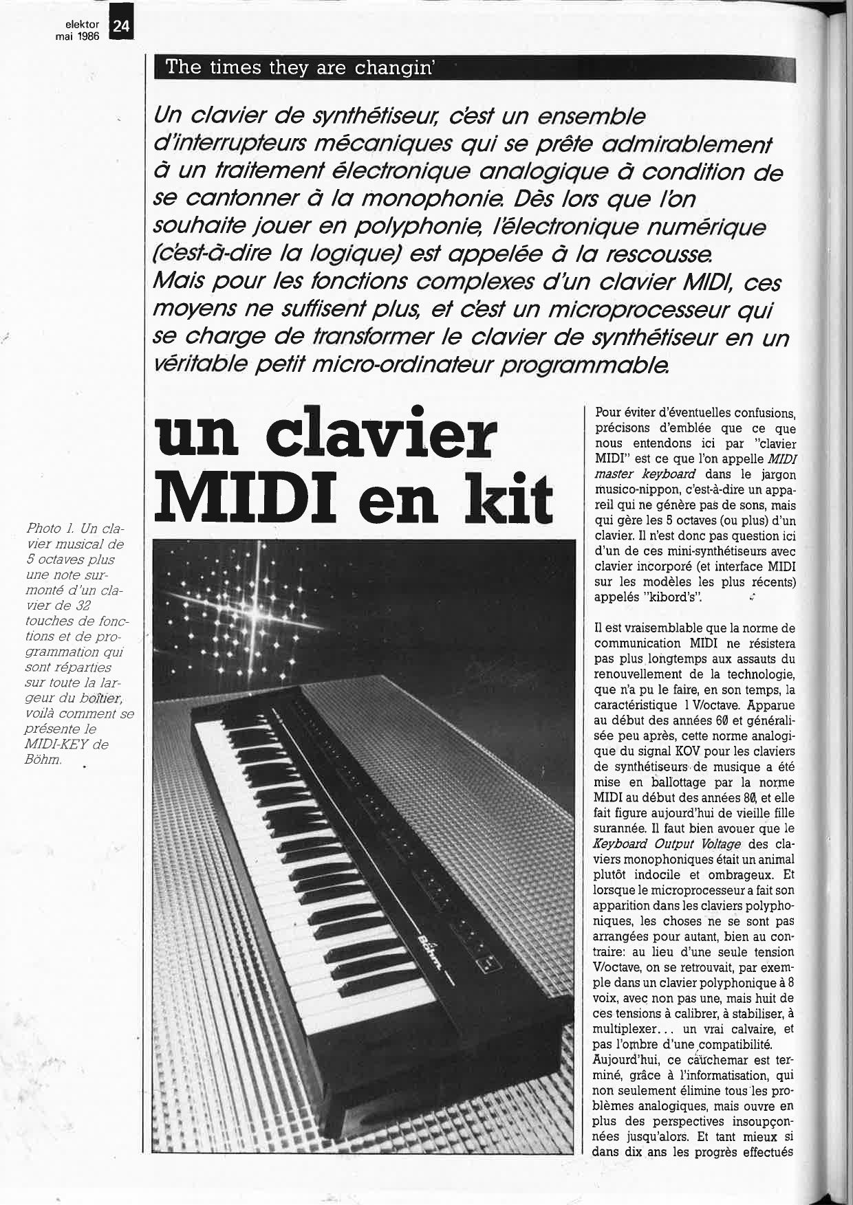 Clavier (un) MIDI en kit