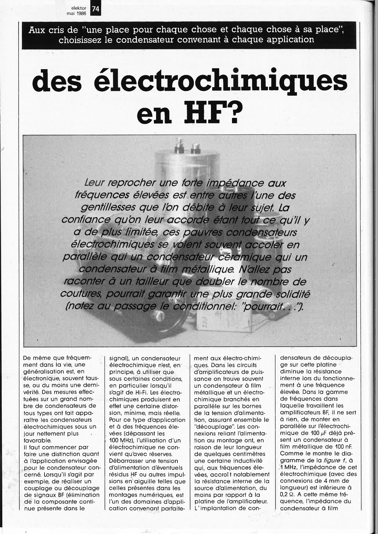 Des électrochimiques en HF