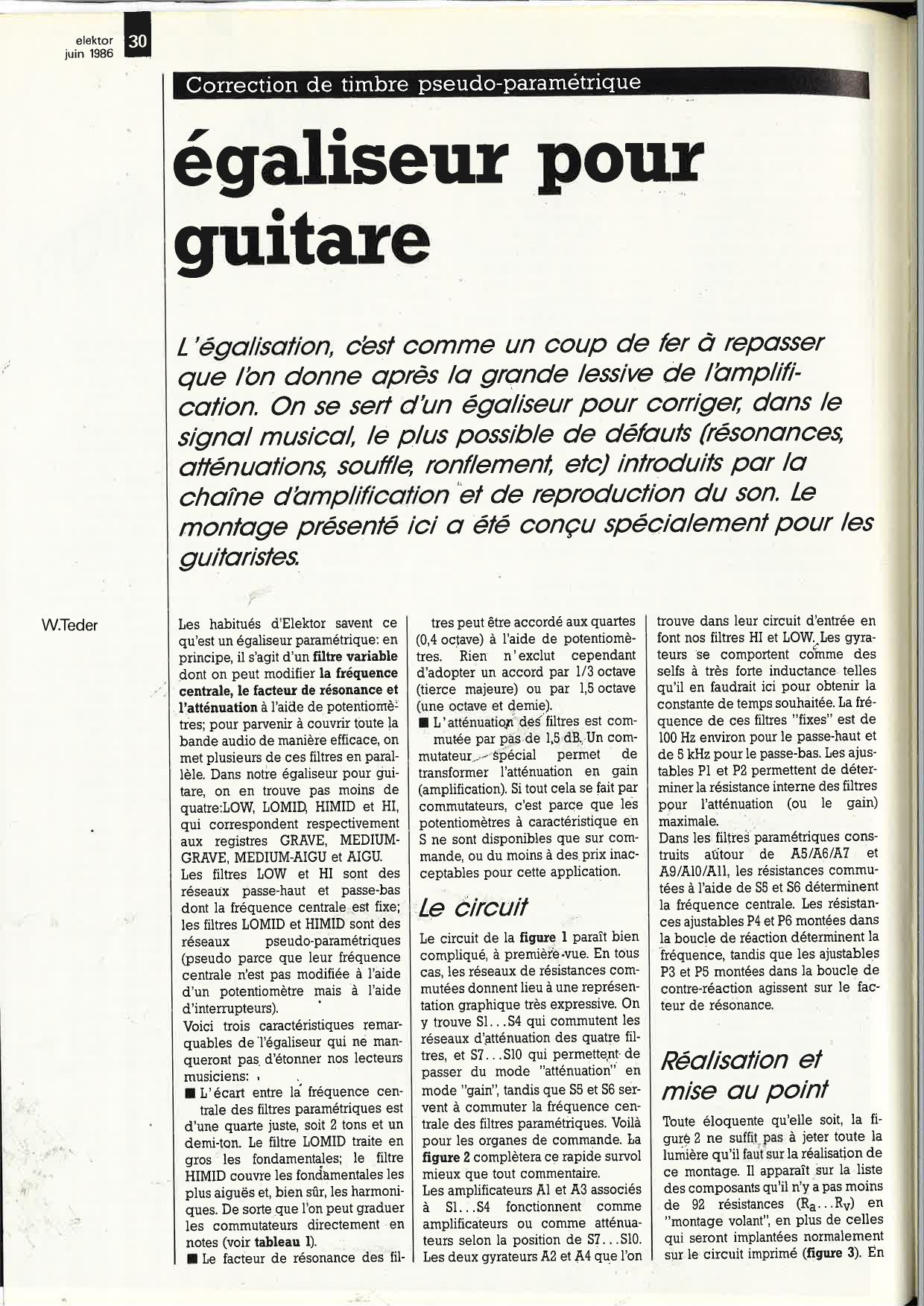 Egaliseur pour guitare