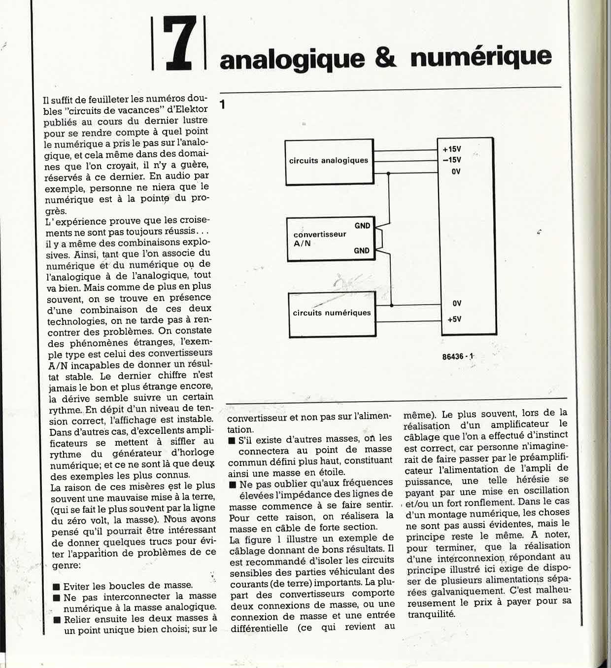 Analogique et numérique