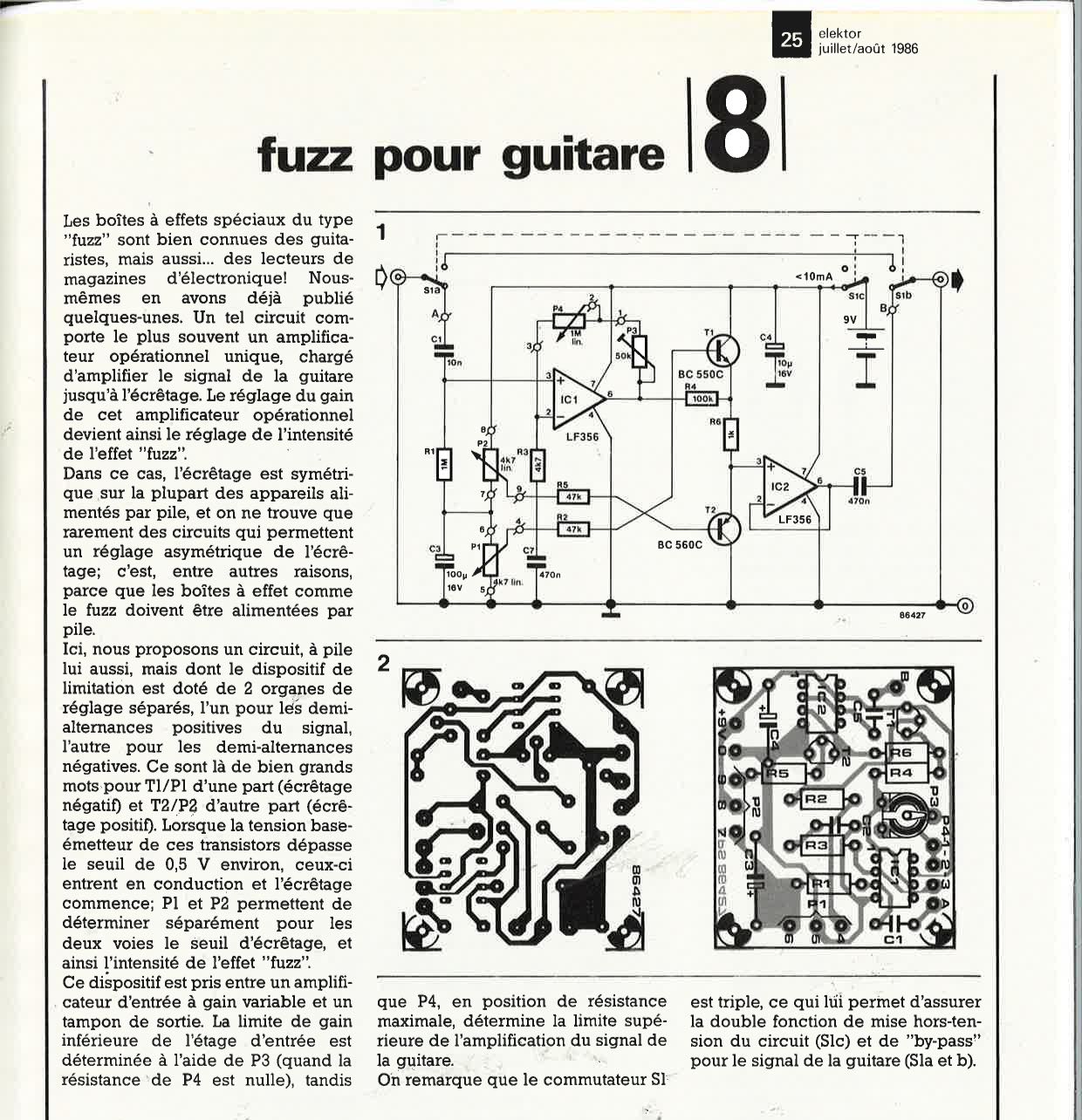 Fuzz pour guitare