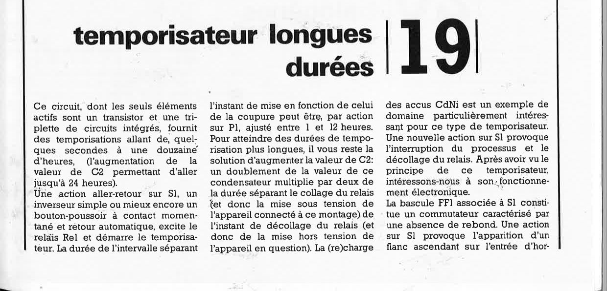 Temporisateur longues durées