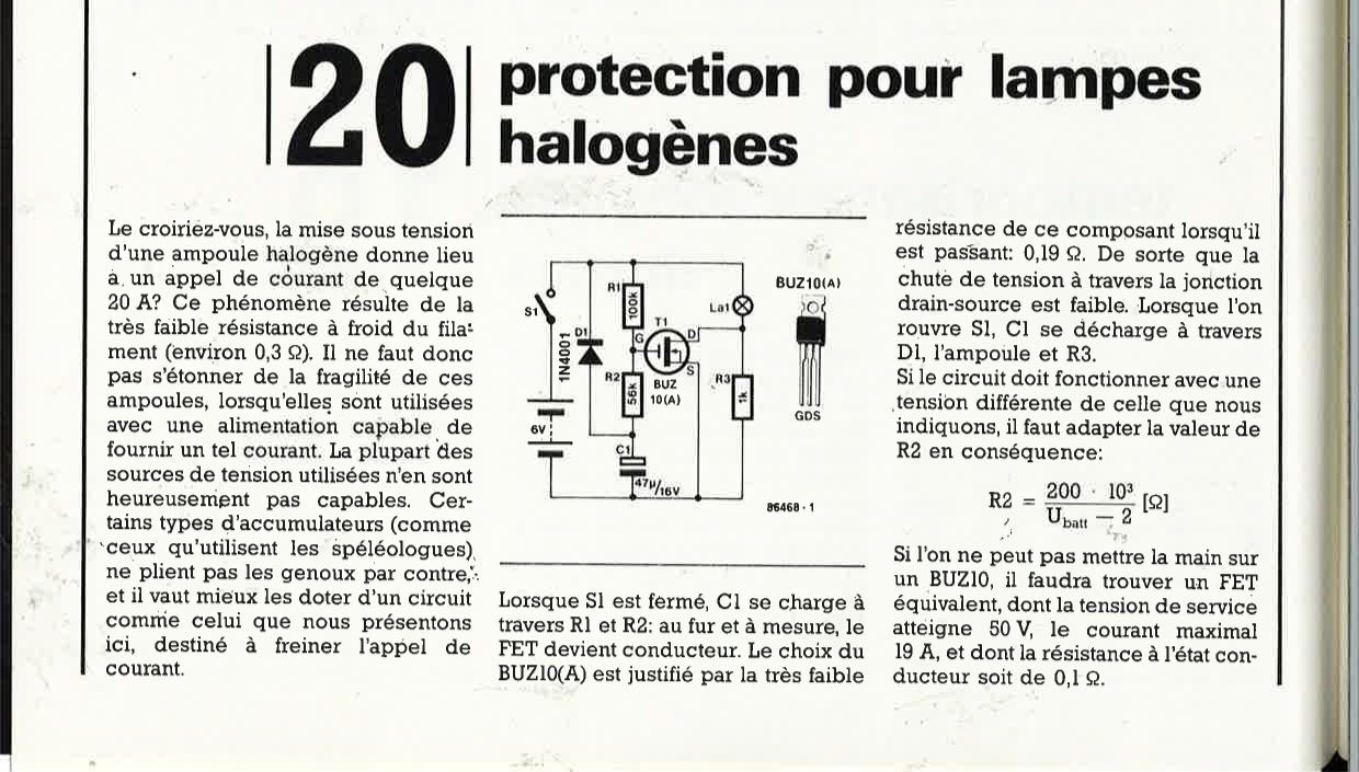 Protection pour lampes halogènes