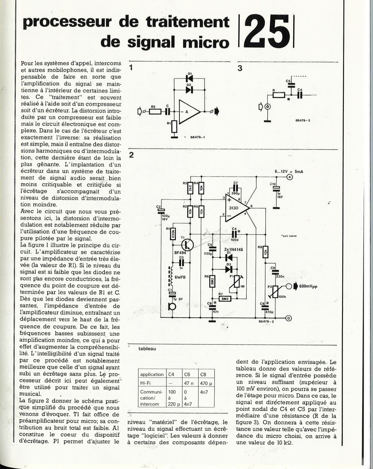 Processeur de traitement de signal micro