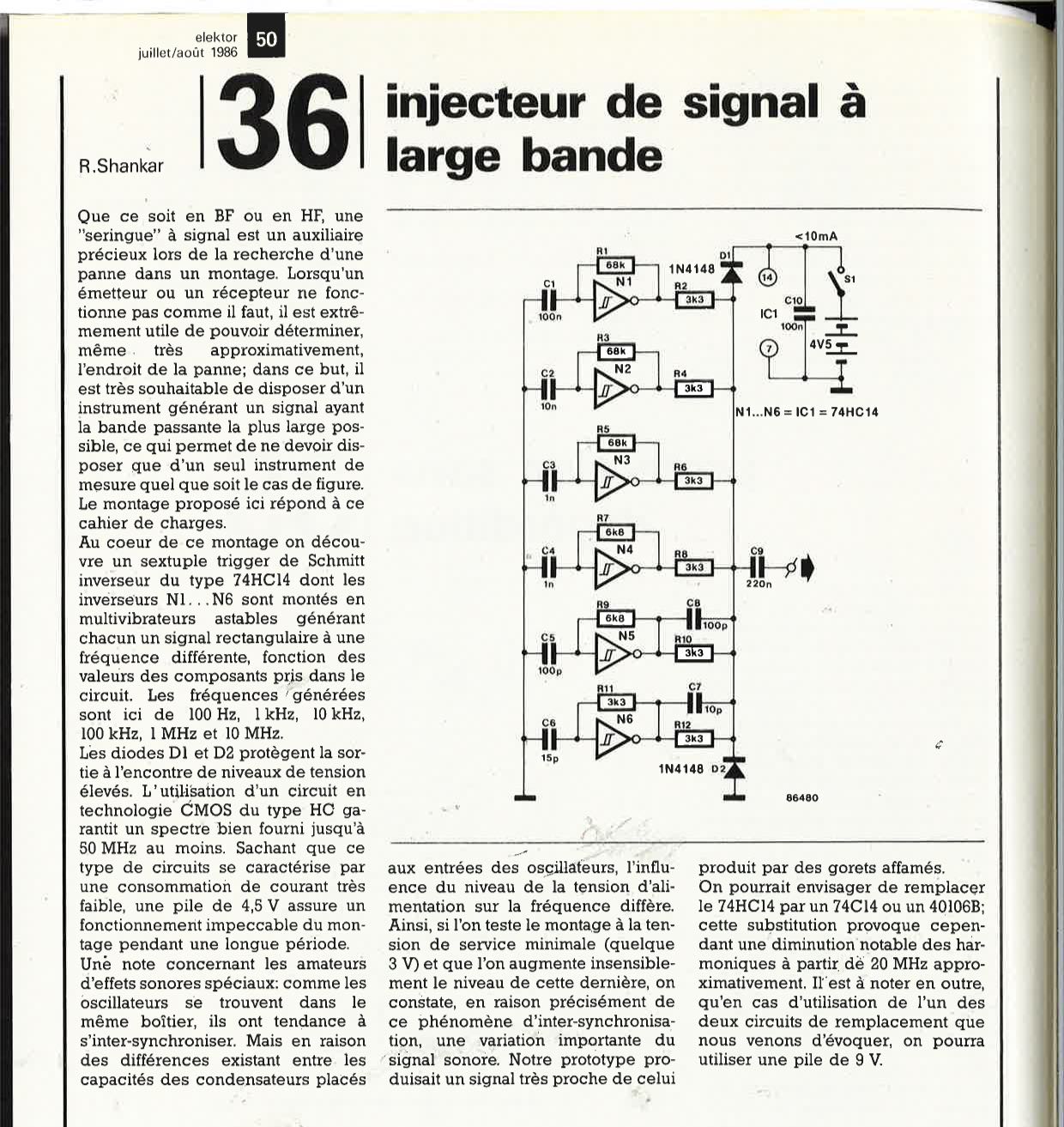 Injecteur de signal à large bande