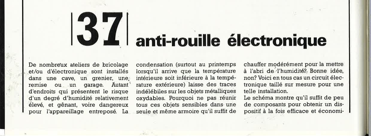 Anti-rouille électronique