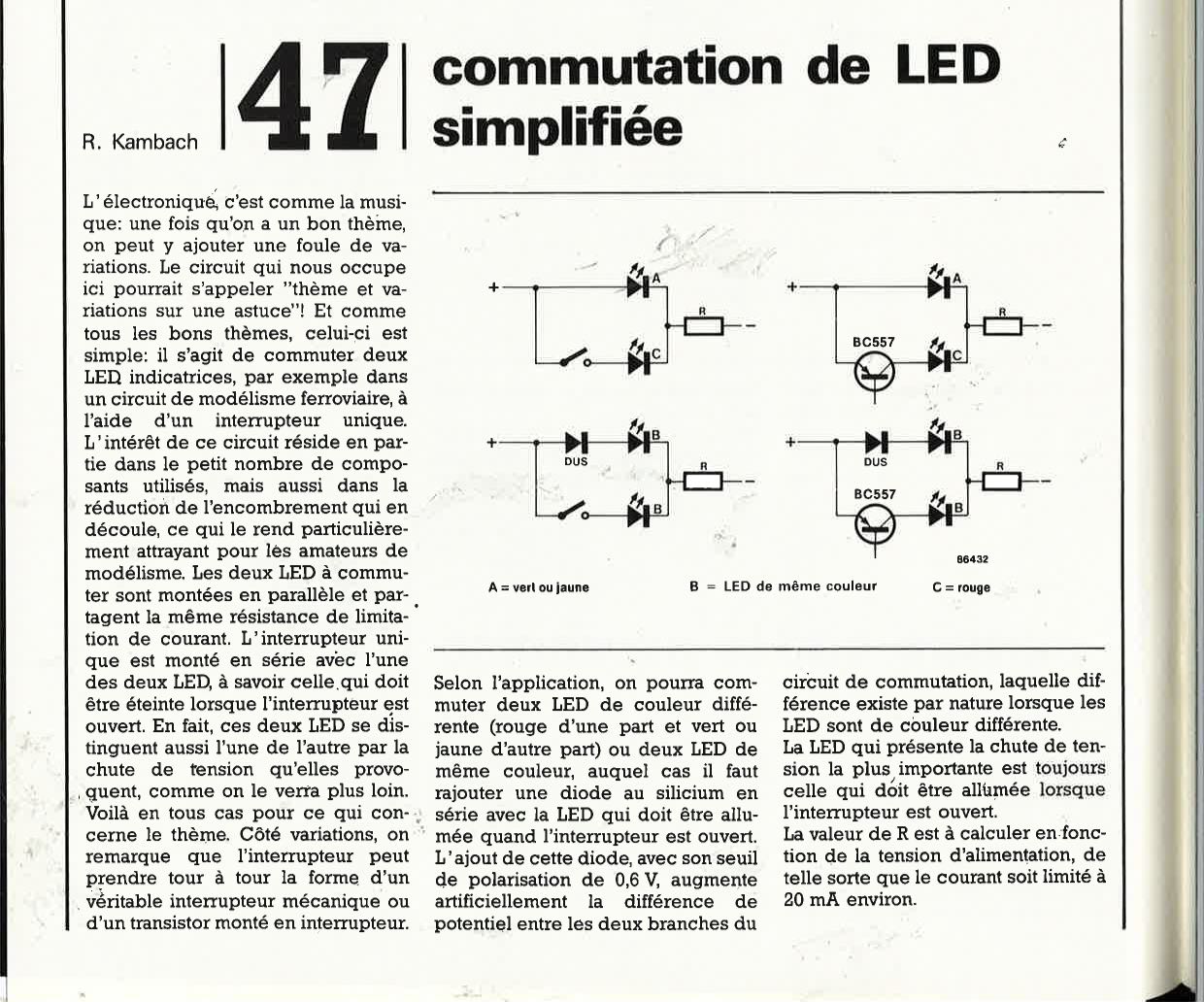 Commutation de LED simplifiée