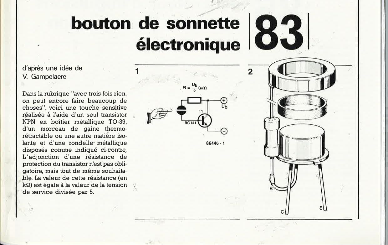 Bouton de sonnette électronique