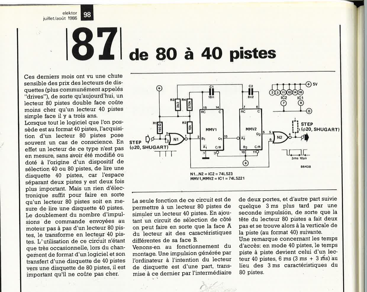 De 80 à 40 pistes