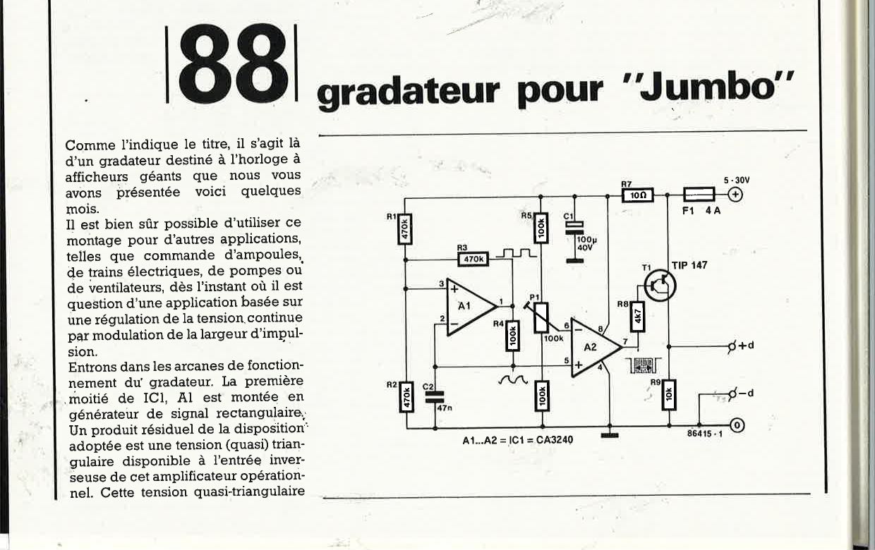 Gradateur pour "Jumbo"