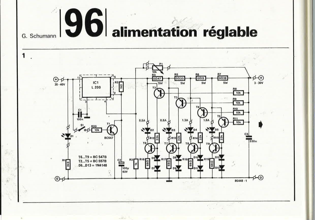 Alimentation réglable