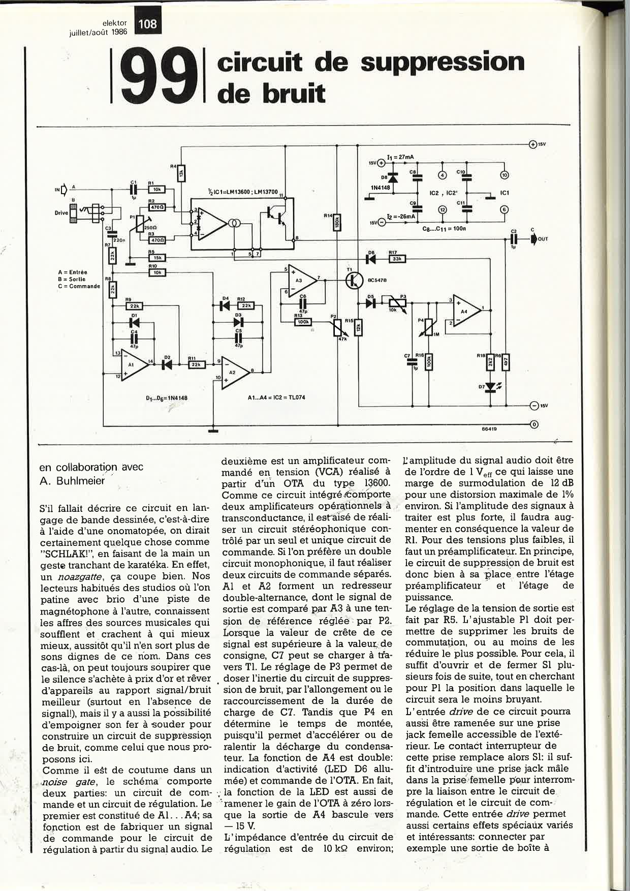 Circuit de suppression de bruit