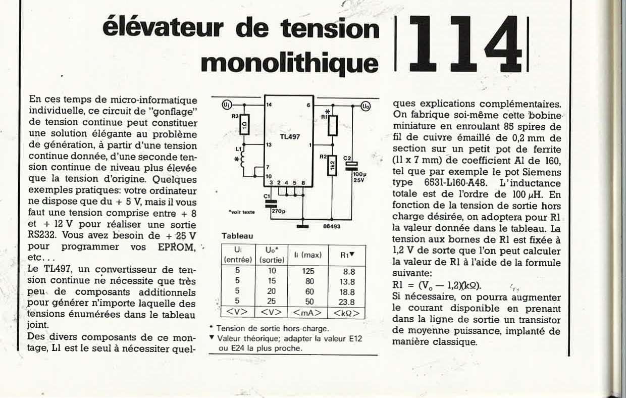 Elévateur de tension monolithigue