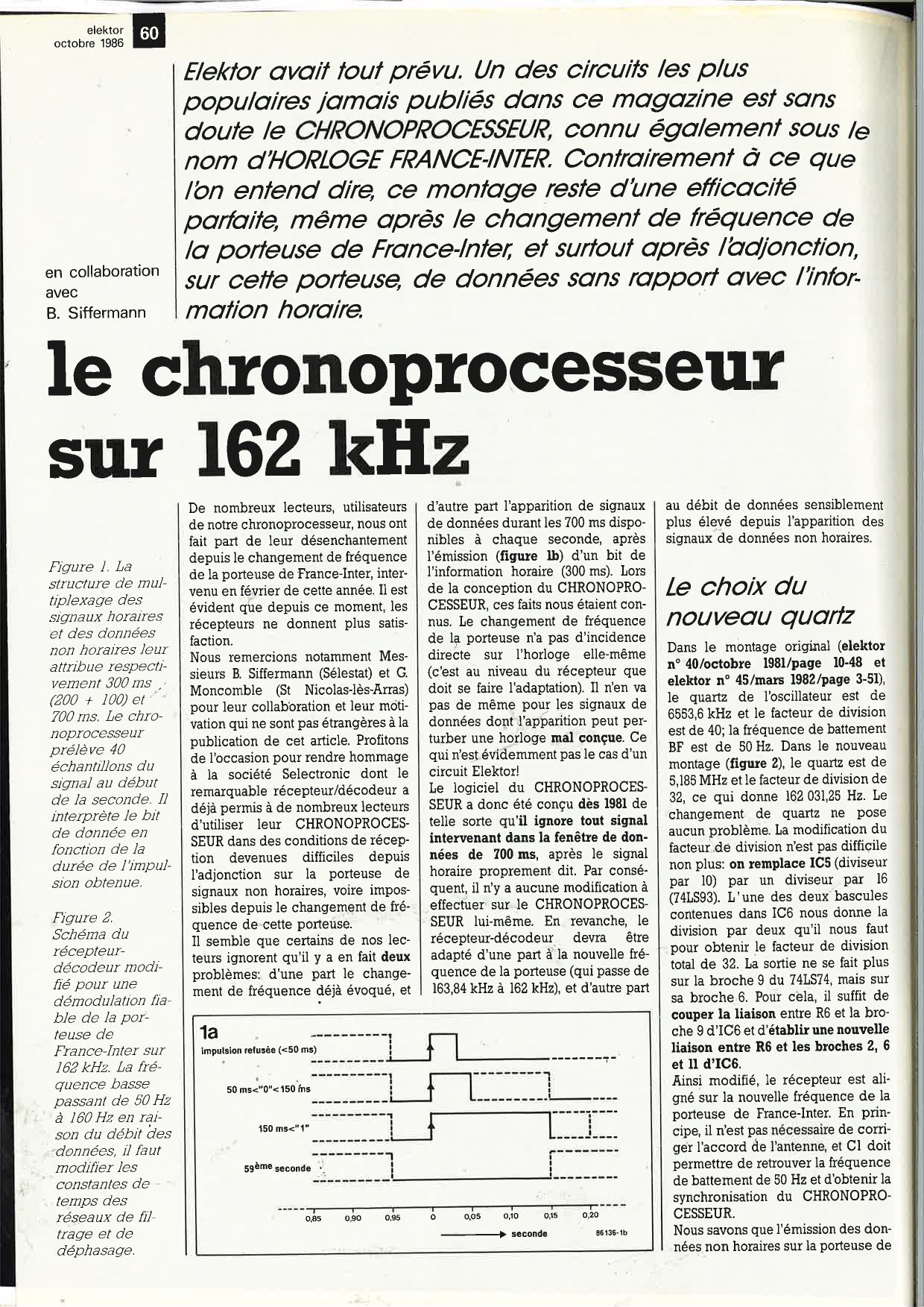 Le chronprocesseur sur 162 kHz