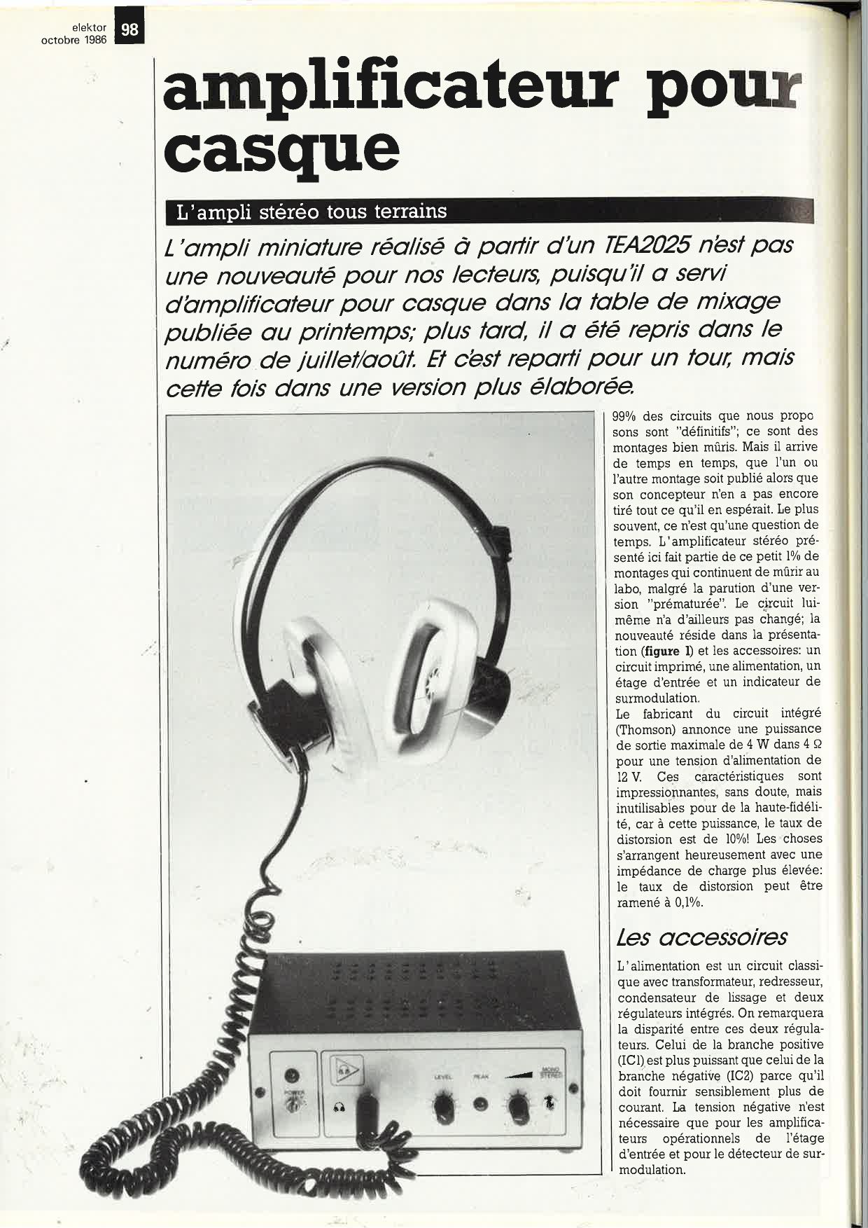 Amplificateur pour casque