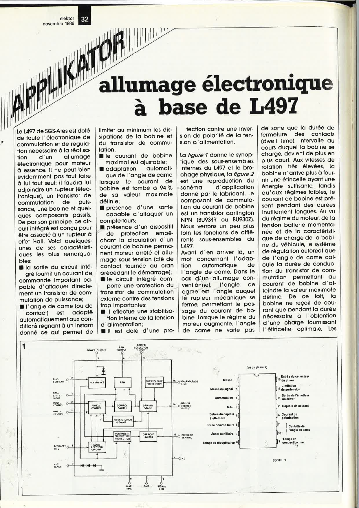 Applikator: Allumage électronique à base de L497