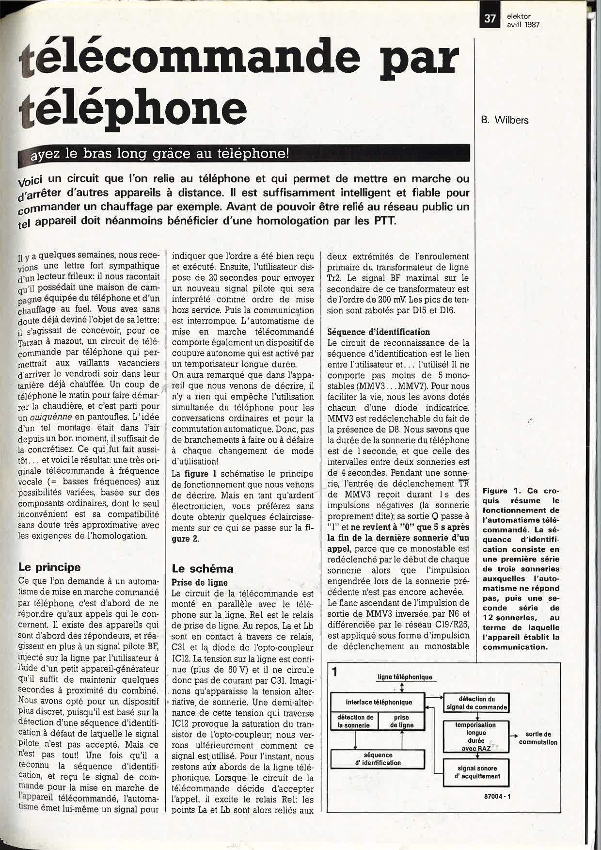 télécommande par téléphone