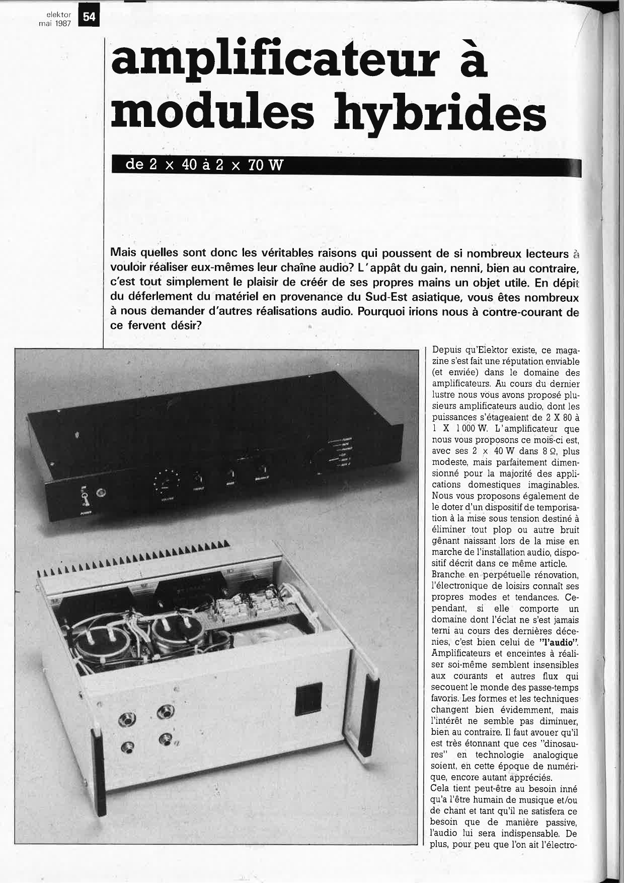 amplificateur à modules hybrides